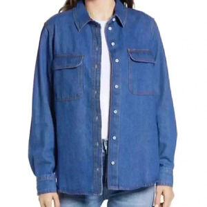Treasure & Bond Cotton  Boyfriend Jean Jacket Women's M